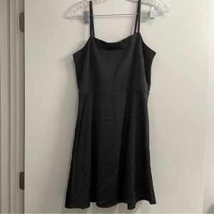NWT Black Megan Satin Mini Dress Francesca’s Studio 19